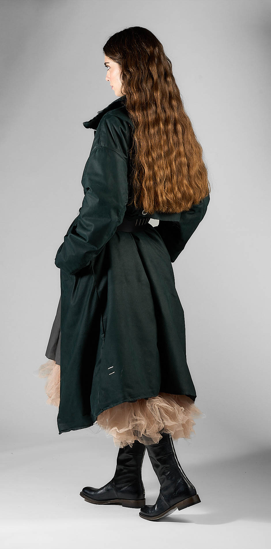 DANIELE BASTA LEATHER AND SILVER JACKET